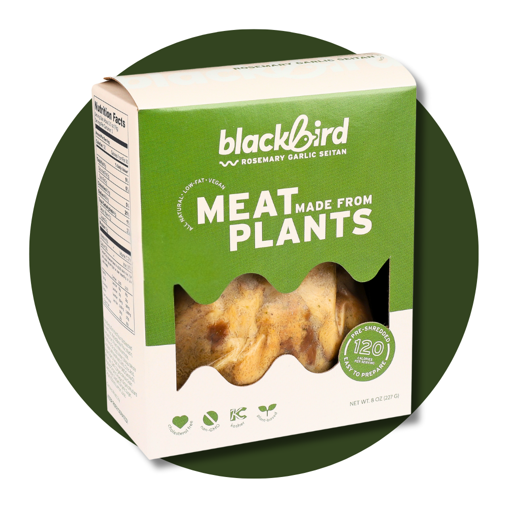 Rosemary Garlic Seitan Shreds (12 Pack) — Blackbird Foods